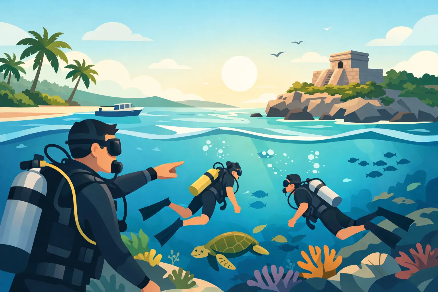 PADI Divemaster Course Mexico in Tulum